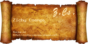 Zichy Csenge névjegykártya